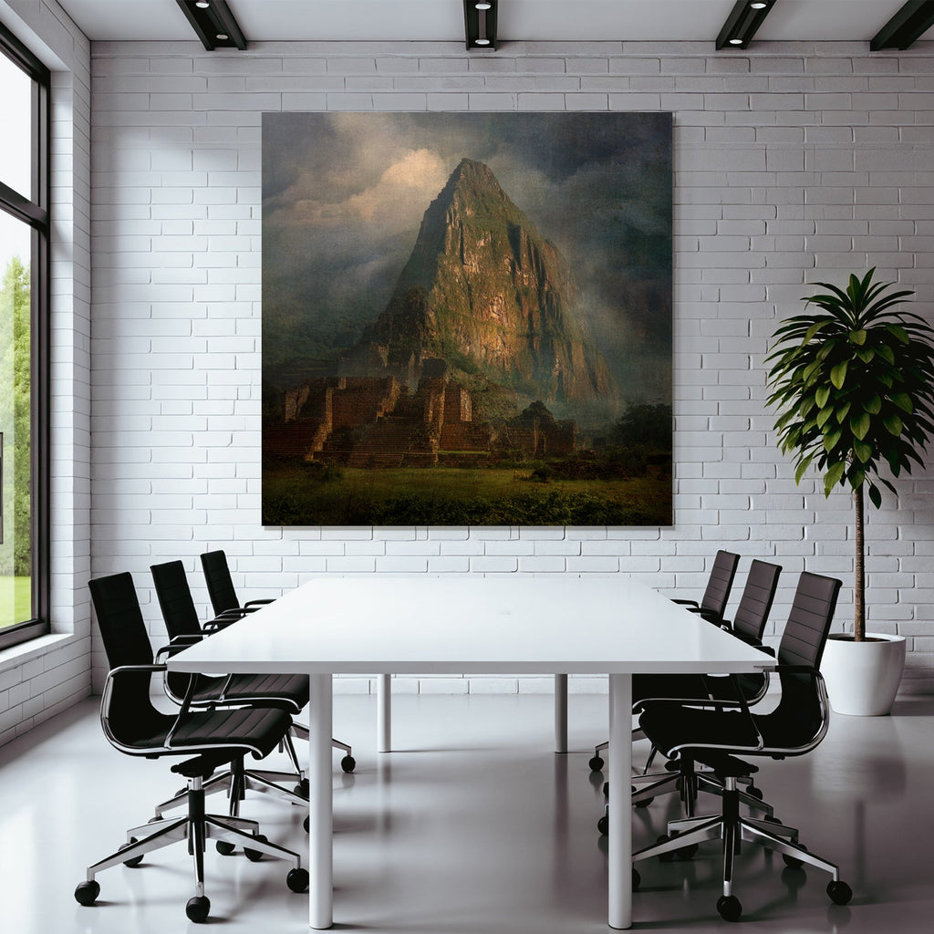 Mystische Berglandschaft Mit Alten Steinruinen