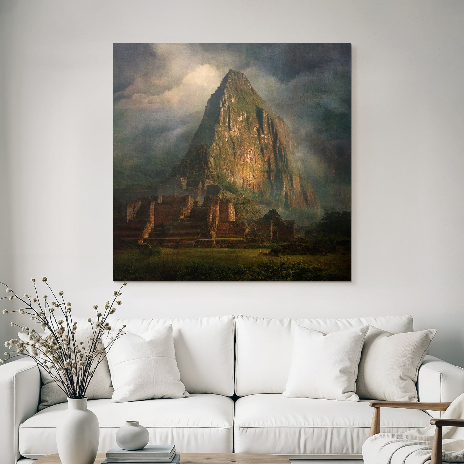 Mystische Berglandschaft Mit Alten Steinruinen