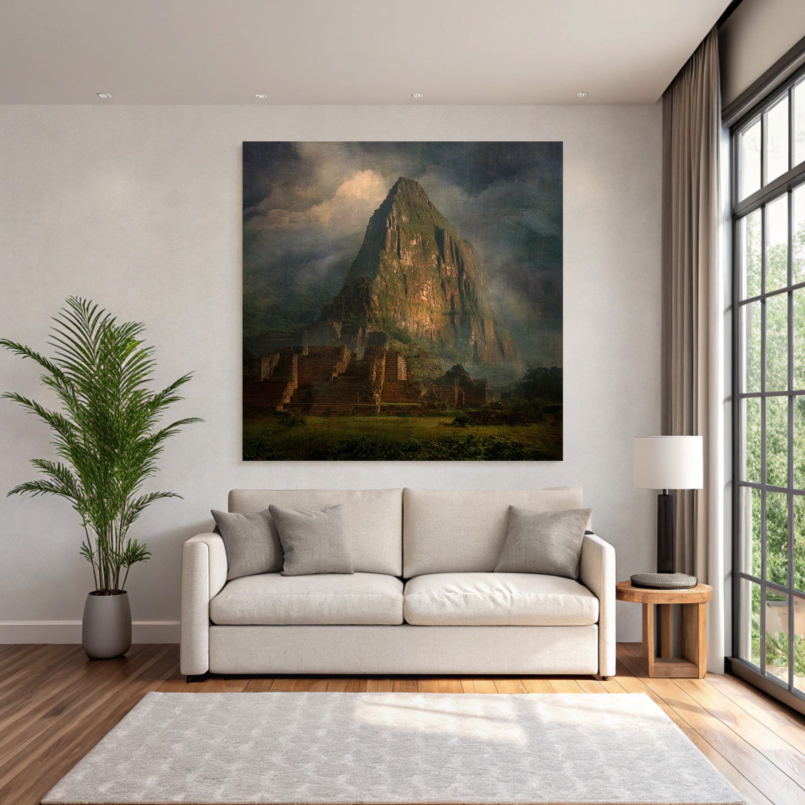 Mystische Berglandschaft Mit Alten Steinruinen