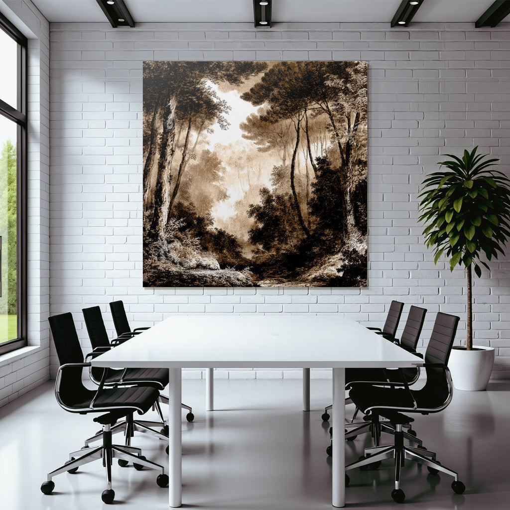 Vernebelter Sepia Wald