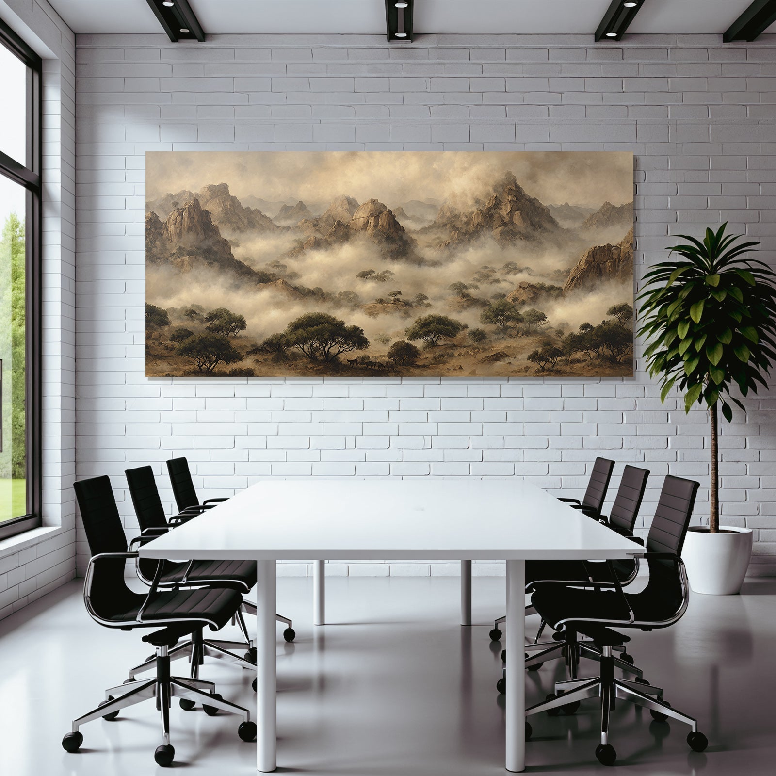 Felsige Berge Im Nebel