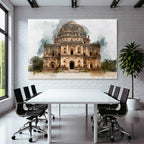 Historisches Kuppelgrabmal Mit Aquarelleffekt