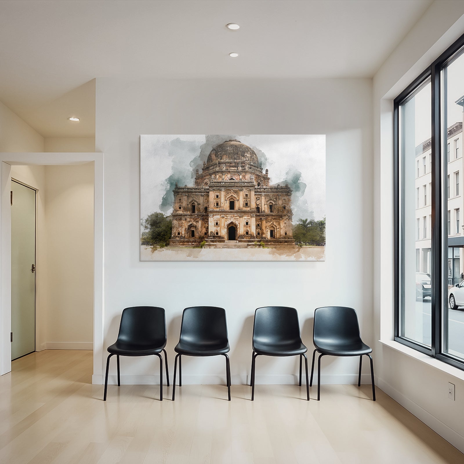 Historisches Kuppelgrabmal Mit Aquarelleffekt