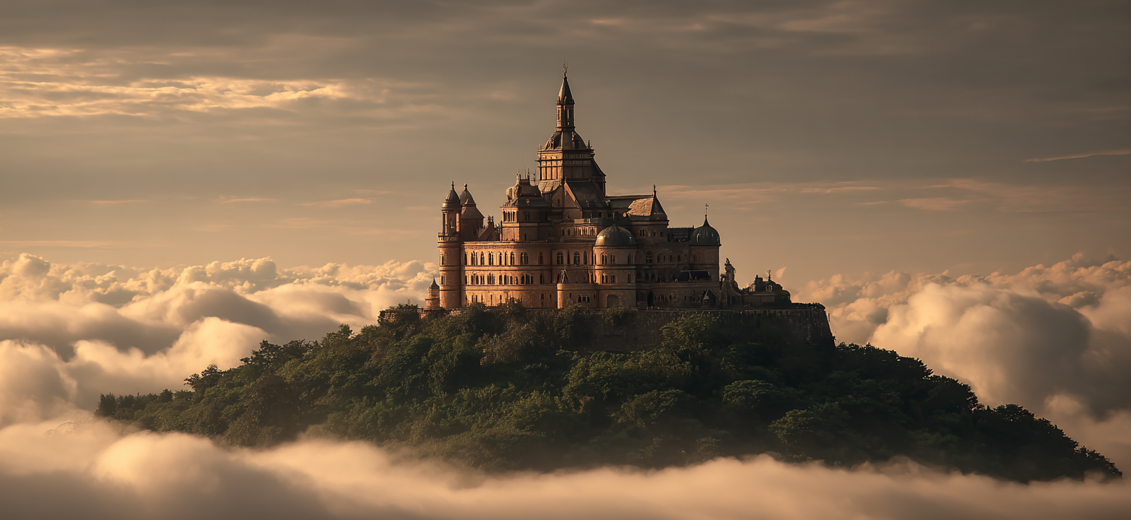 Märchenschloss Auf Dem Hügel Im Sonnenuntergang | UNESCO Weltkulturerbe | Laender und Reisen
