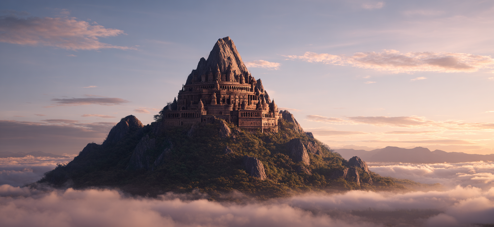 Majestatischer Bergtempel Bei Sonnenaufgang | UNESCO Weltkulturerbe | Laender und Reisen