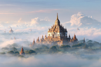 Morgendliche Tempelpagode Im Nebelmeer | UNESCO Weltkulturerbe | Laender und Reisen