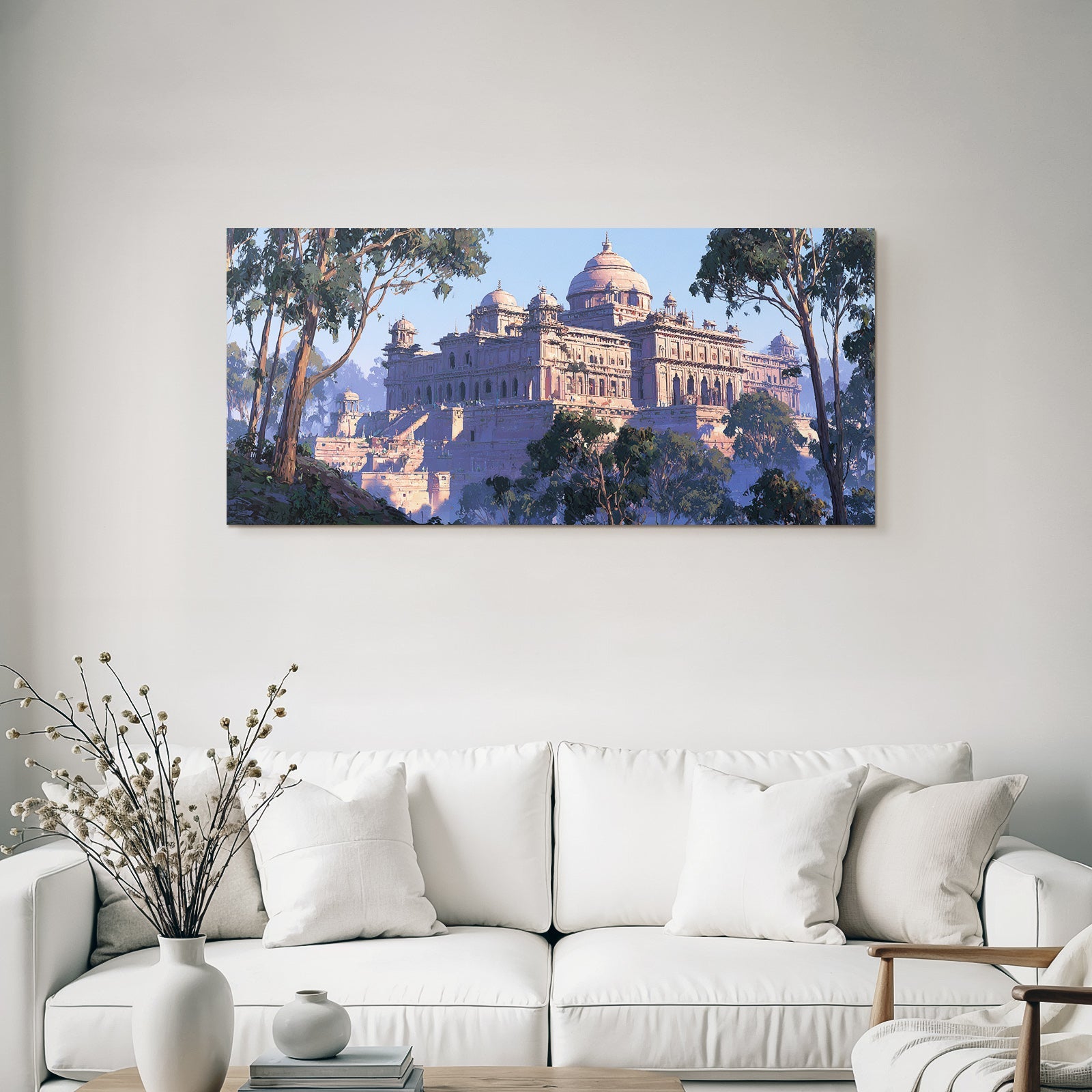 Prächtiger Palast Mit Kunstvoller Fantasiearchitektur