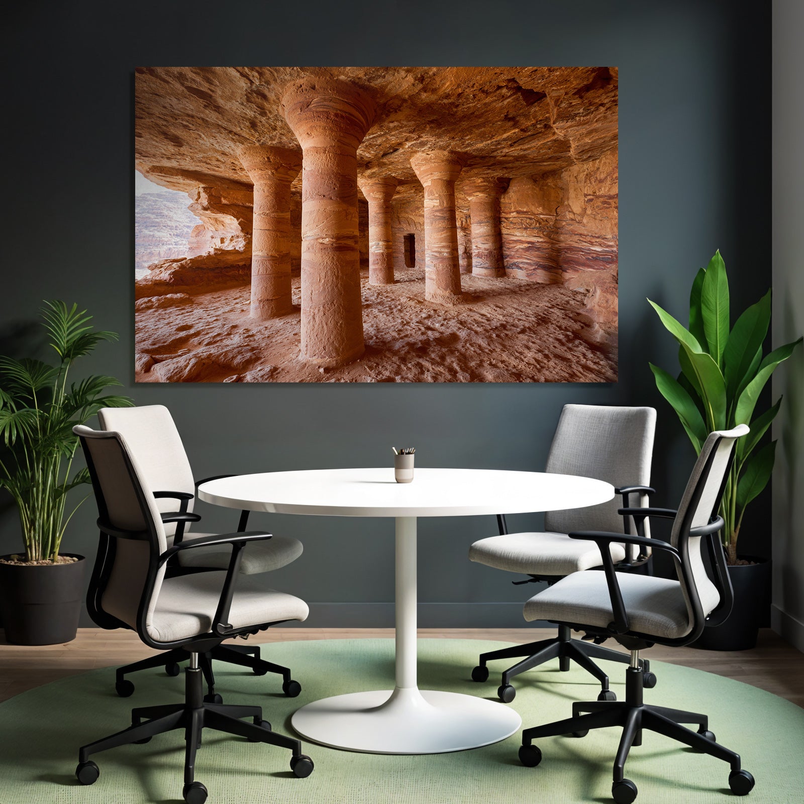 Rote Sandsteinhöhle Mit Naturlichen Säulen