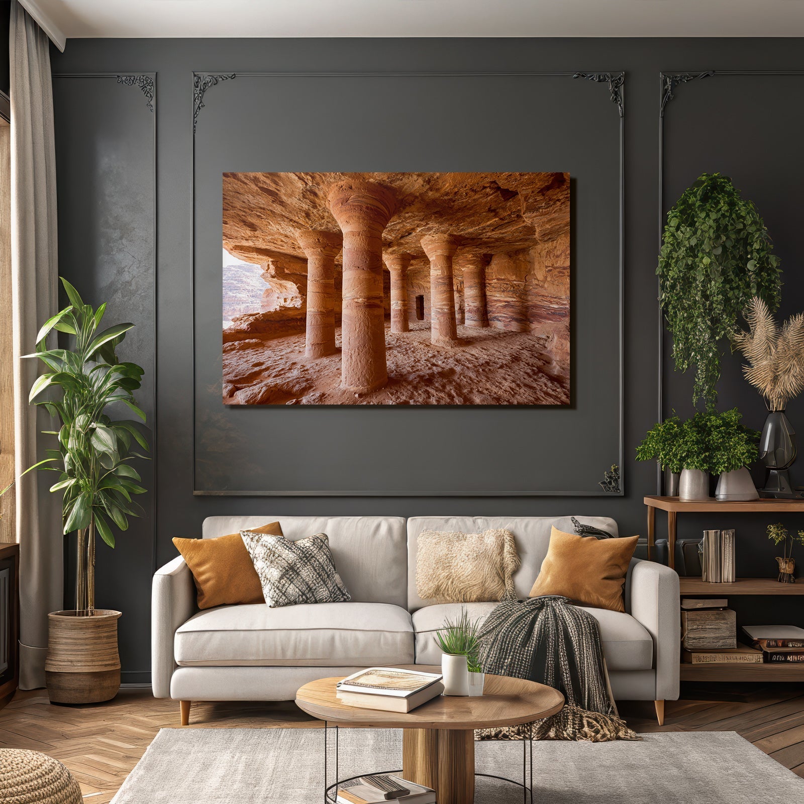 Rote Sandsteinhöhle Mit Naturlichen Säulen