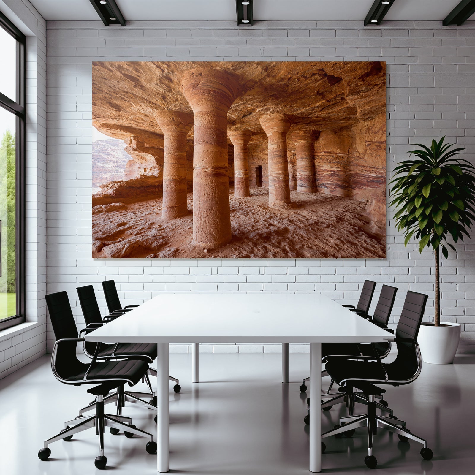 Rote Sandsteinhöhle Mit Naturlichen Säulen