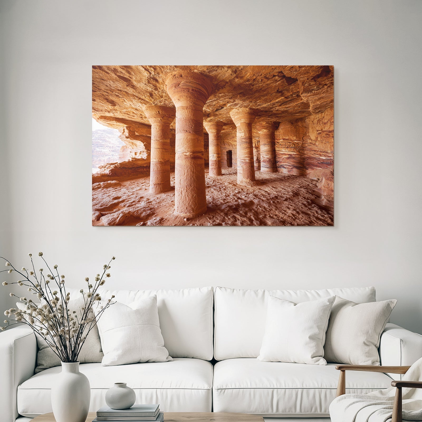 Rote Sandsteinhöhle Mit Naturlichen Säulen