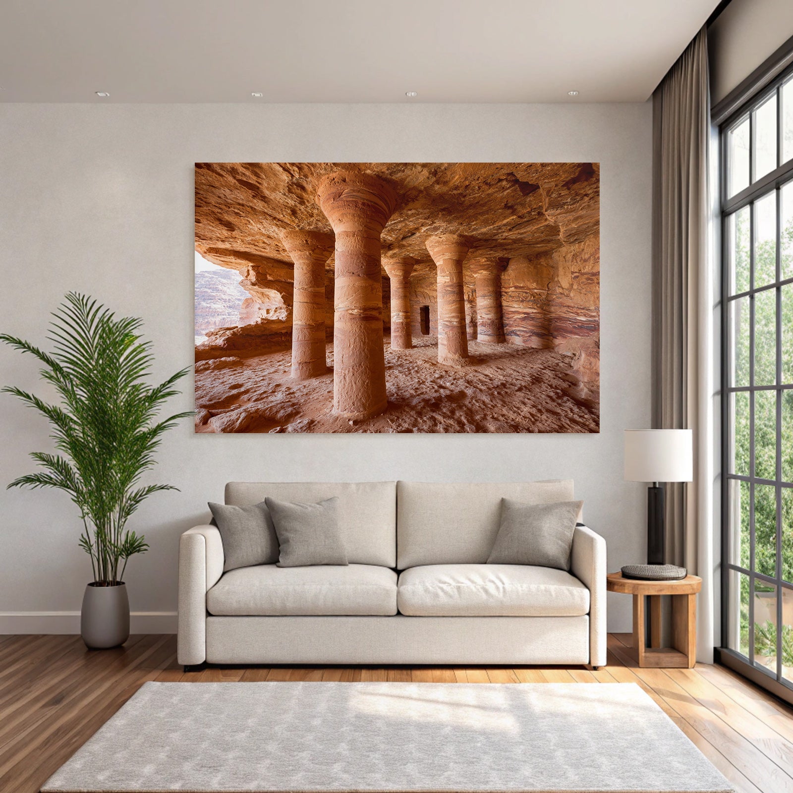 Rote Sandsteinhöhle Mit Naturlichen Säulen