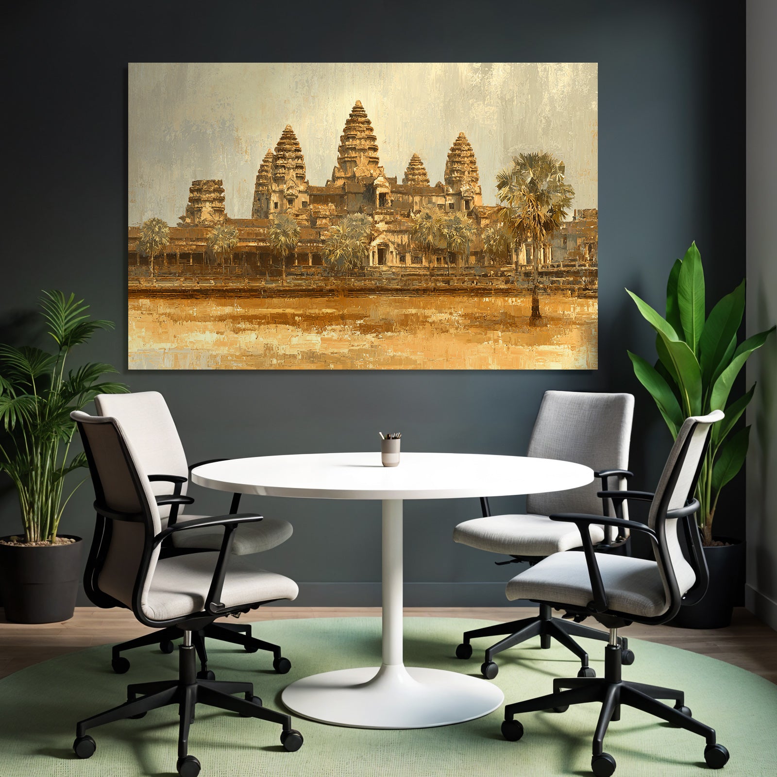 Stilisierte Abstrakte Darstellung Von Angkor Wat