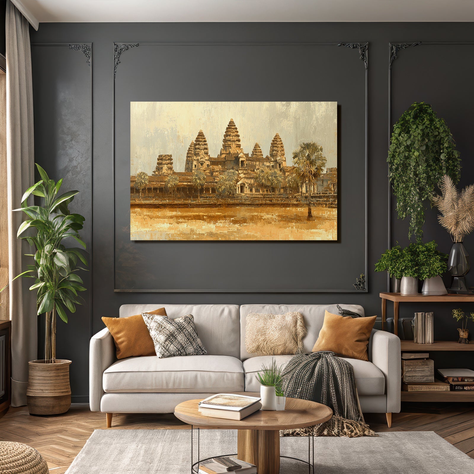 Stilisierte Abstrakte Darstellung Von Angkor Wat