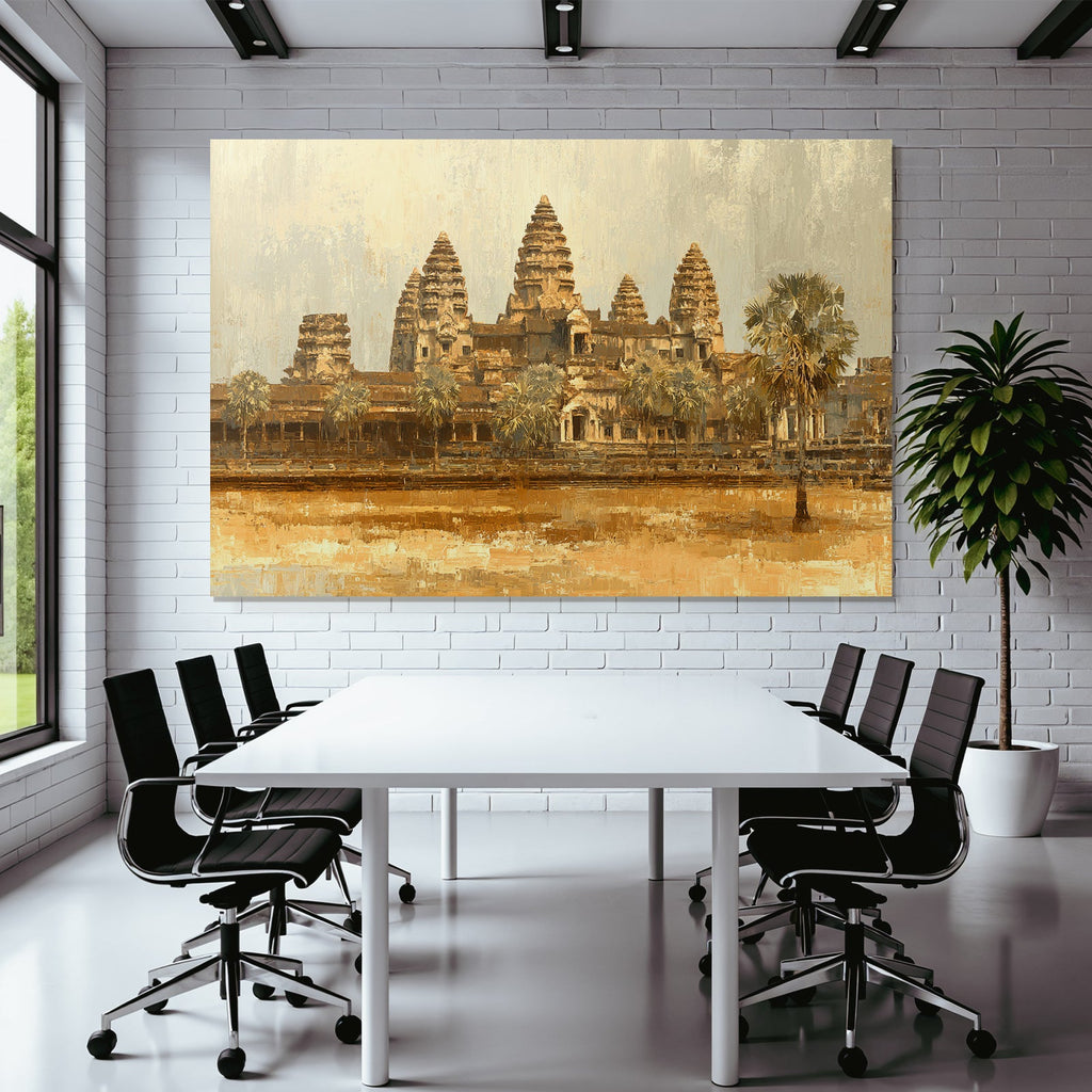Stilisierte Abstrakte Darstellung Von Angkor Wat