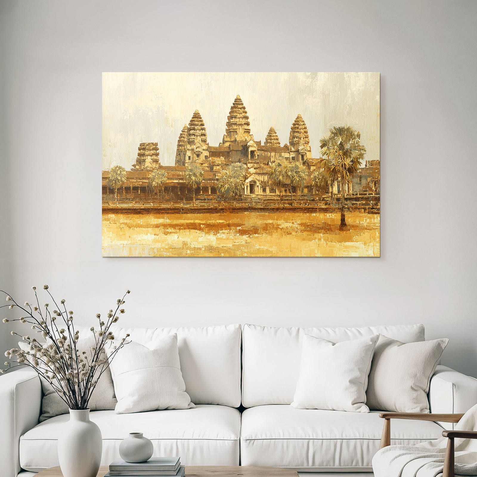 Stilisierte Abstrakte Darstellung Von Angkor Wat