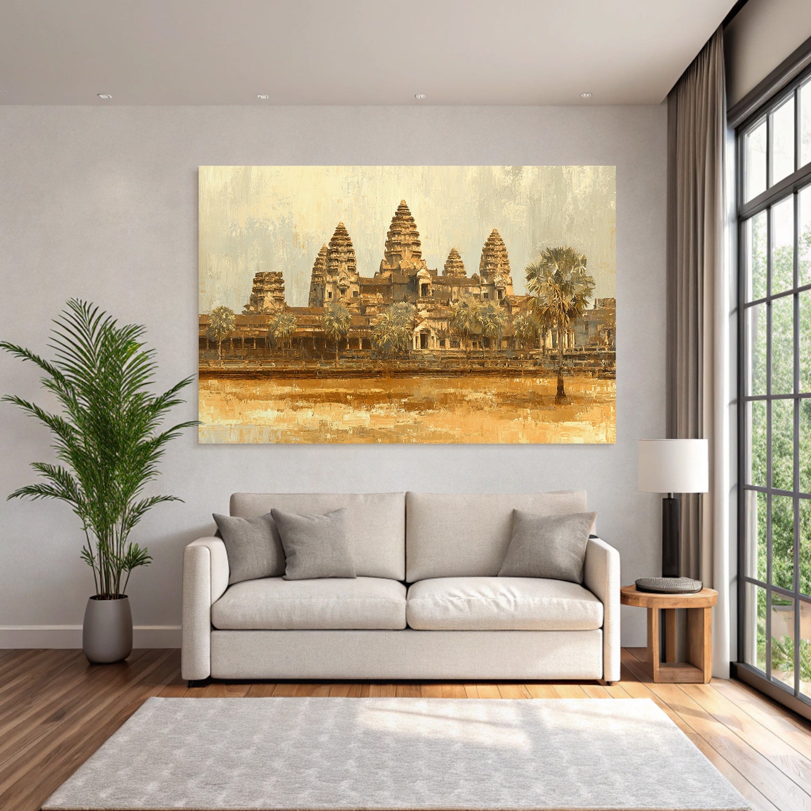 Stilisierte Abstrakte Darstellung Von Angkor Wat