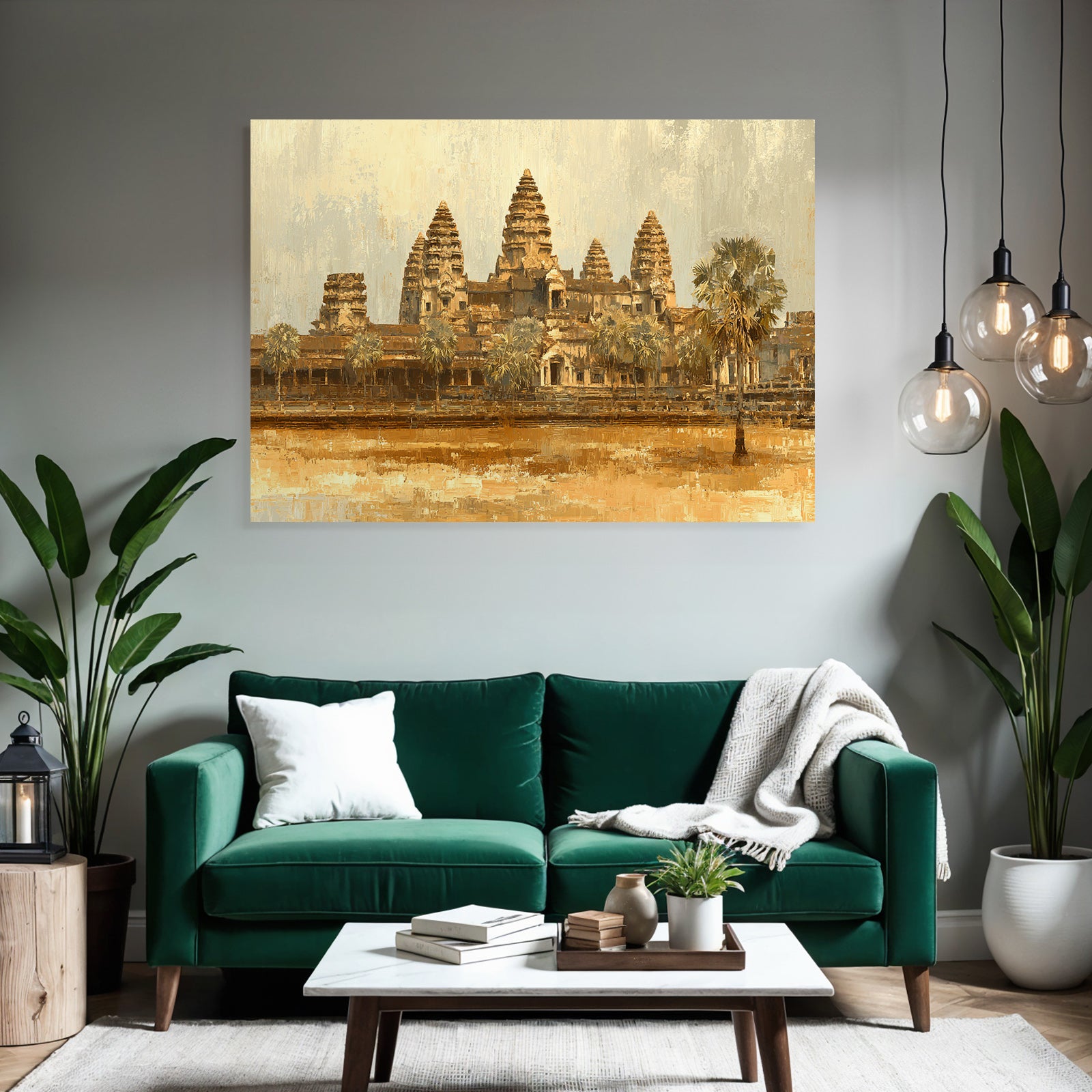 Stilisierte Abstrakte Darstellung Von Angkor Wat