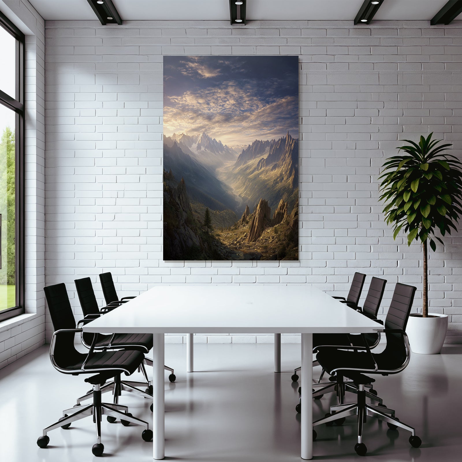Berge Und Panoramen Atemberaubende Berglandschaft Mit Tiefem Tal Und Dramatischen Felsen