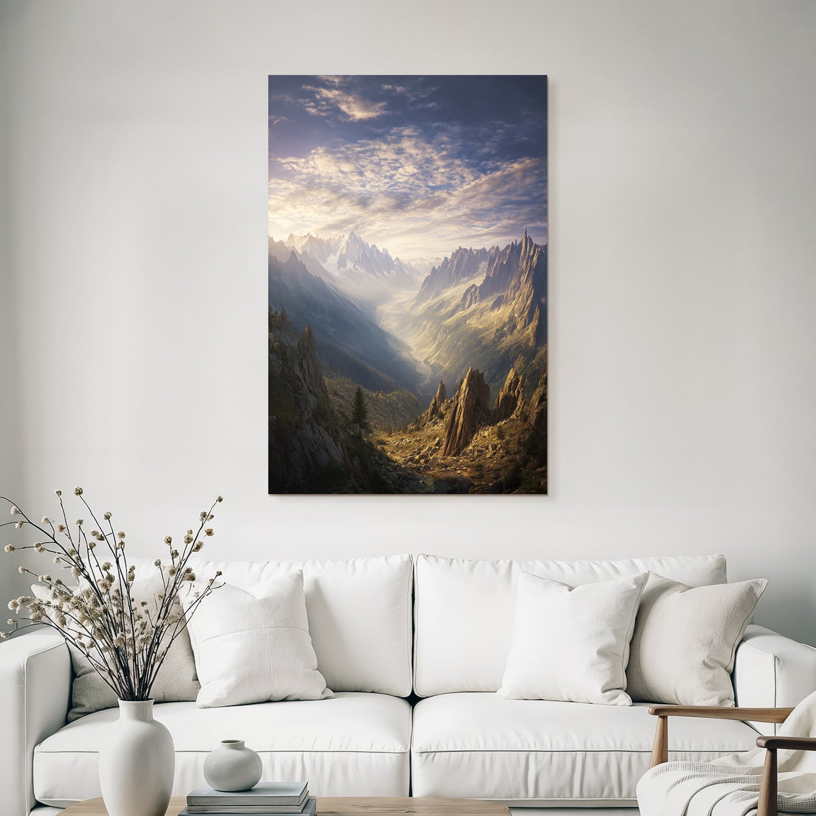 Berge Und Panoramen Atemberaubende Berglandschaft Mit Tiefem Tal Und Dramatischen Felsen