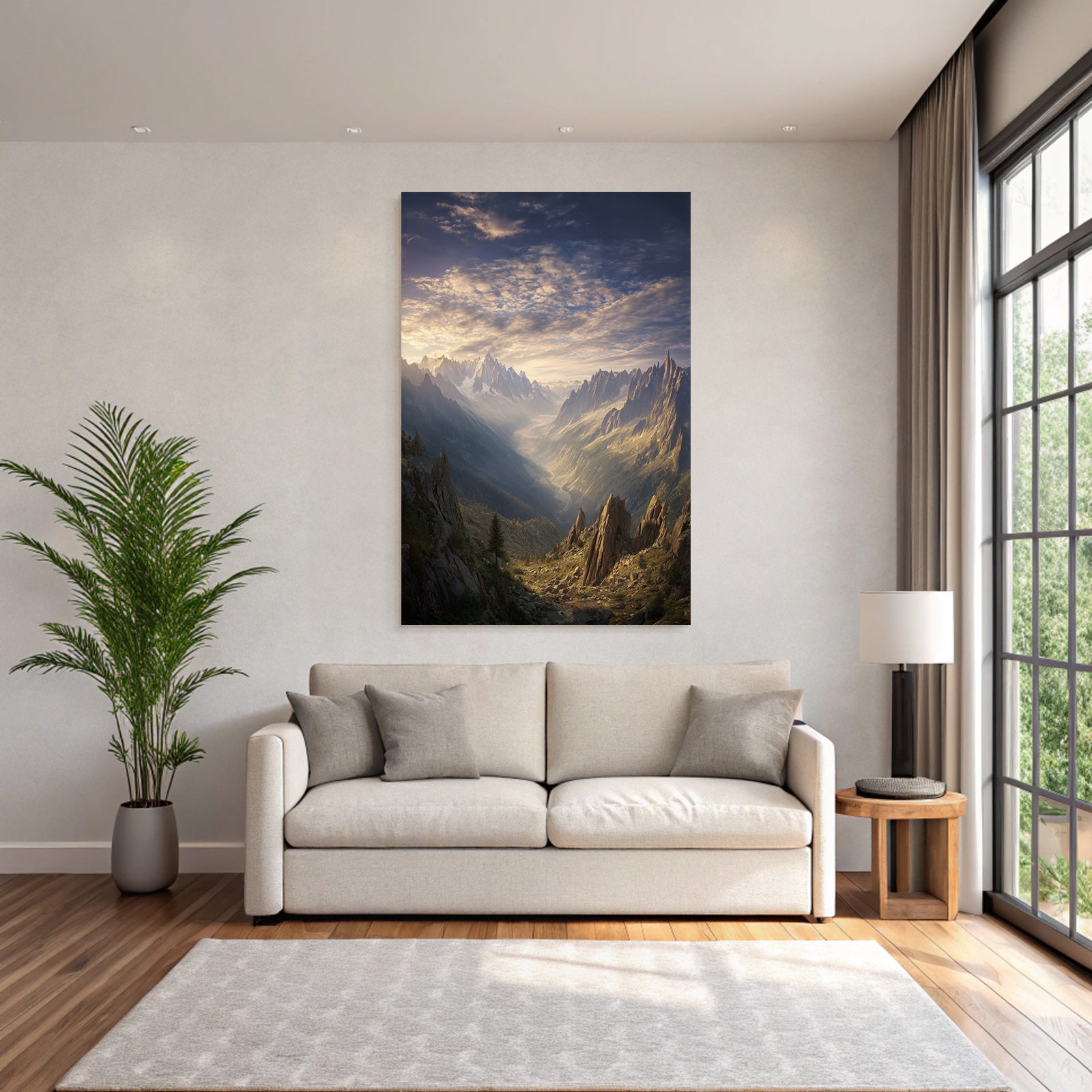 Berge Und Panoramen Atemberaubende Berglandschaft Mit Tiefem Tal Und Dramatischen Felsen
