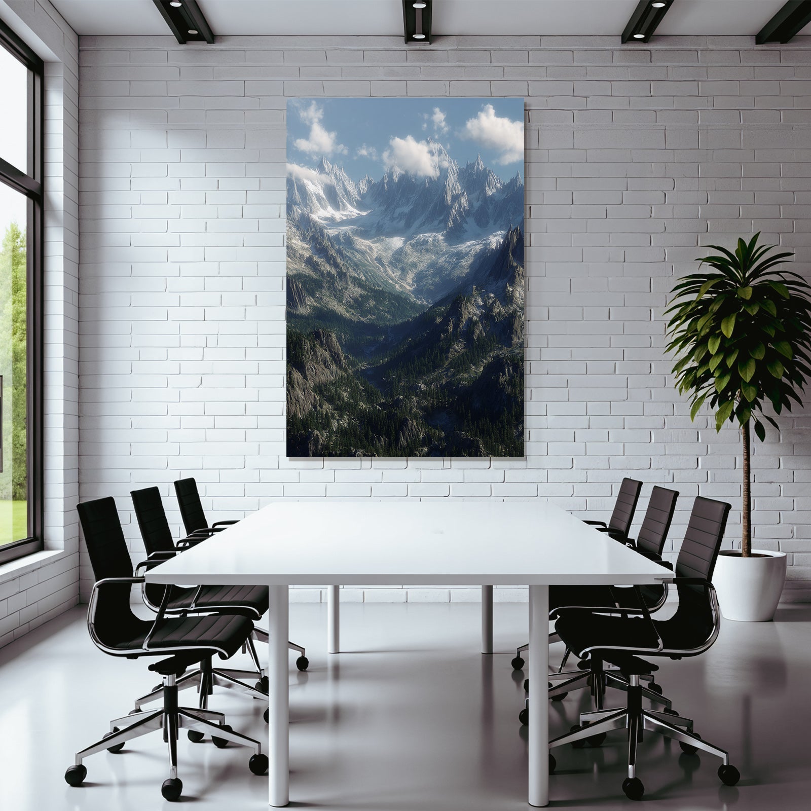 Berge Und Panoramen Atemberaubende Berglanschaft Mit Schneebedeckten Gipfeln