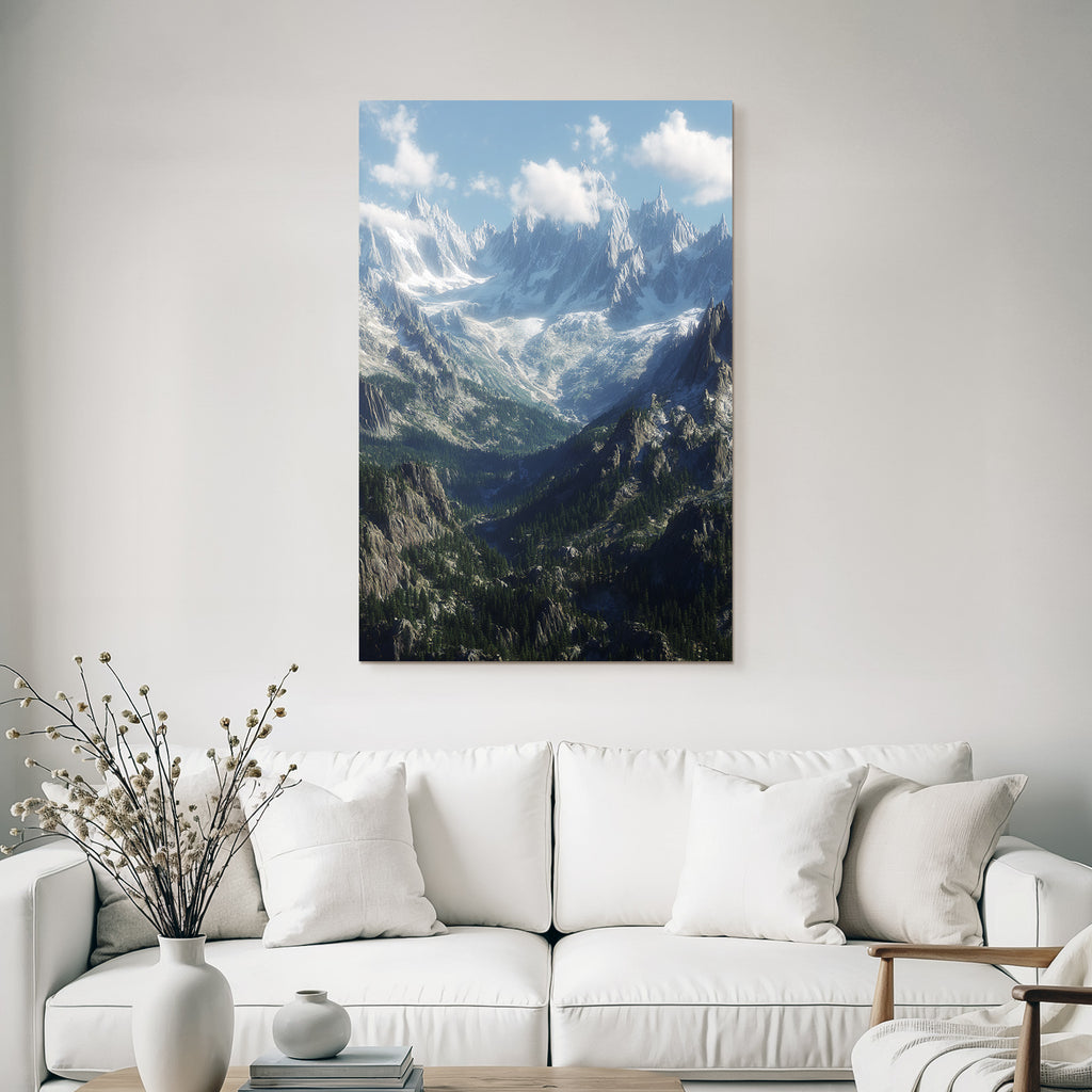 Berge Und Panoramen Atemberaubende Berglanschaft Mit Schneebedeckten Gipfeln