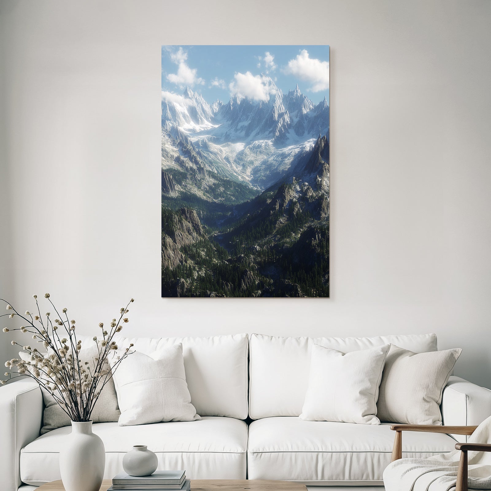 Berge Und Panoramen Atemberaubende Berglanschaft Mit Schneebedeckten Gipfeln