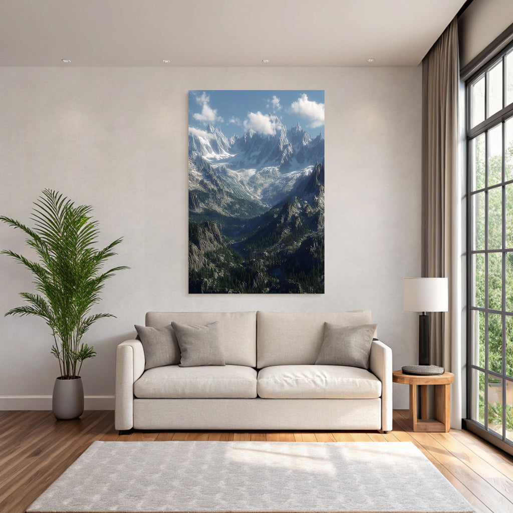 Berge Und Panoramen Atemberaubende Berglanschaft Mit Schneebedeckten Gipfeln