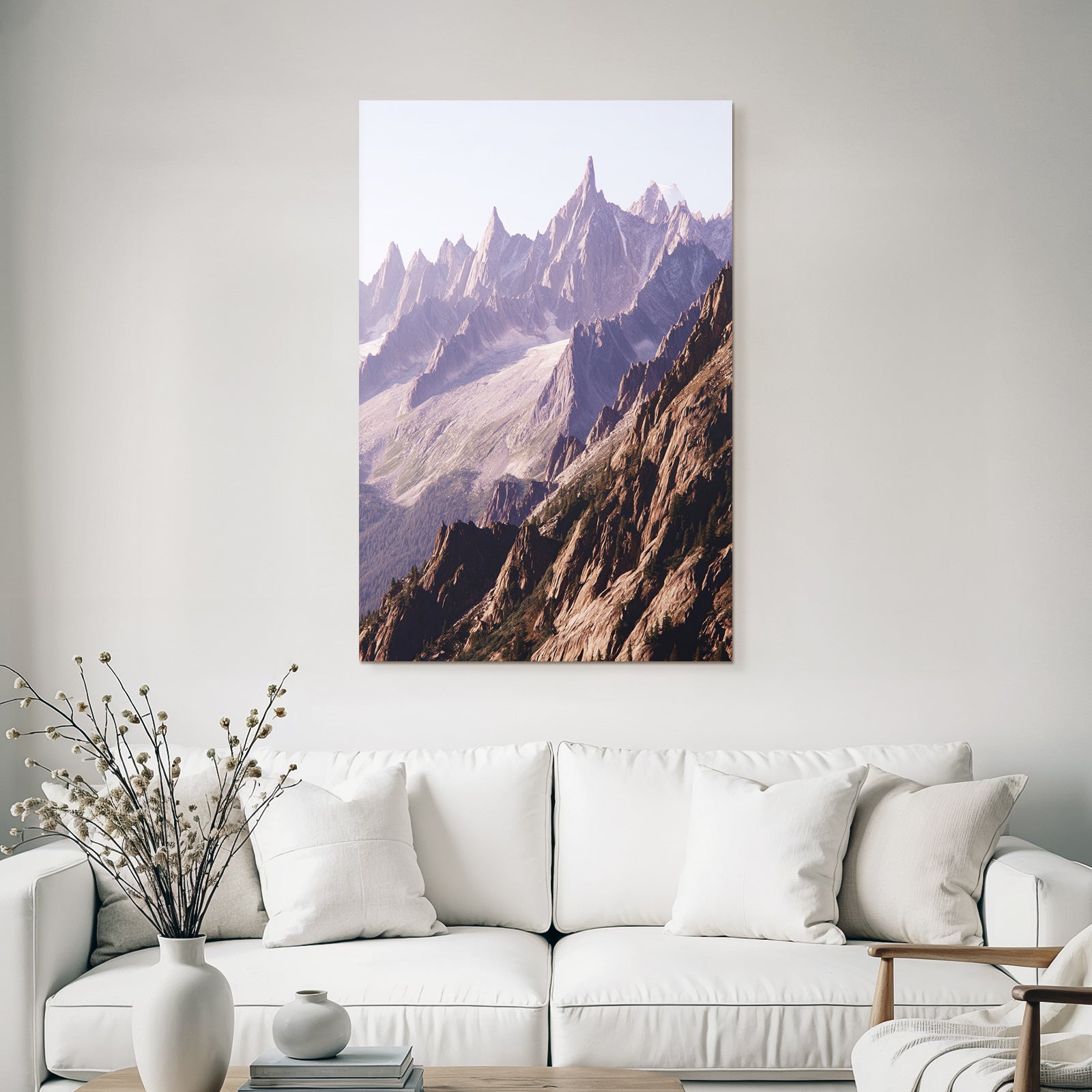 Berge Und Panoramen Berglandschaft Mit Geriffeltem Gipfel Dawn Or Dusk