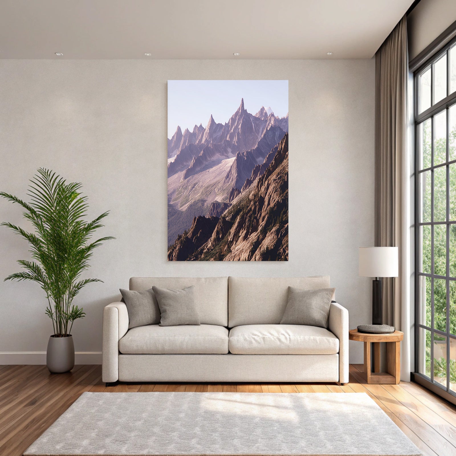 Berge Und Panoramen Berglandschaft Mit Geriffeltem Gipfel Dawn Or Dusk