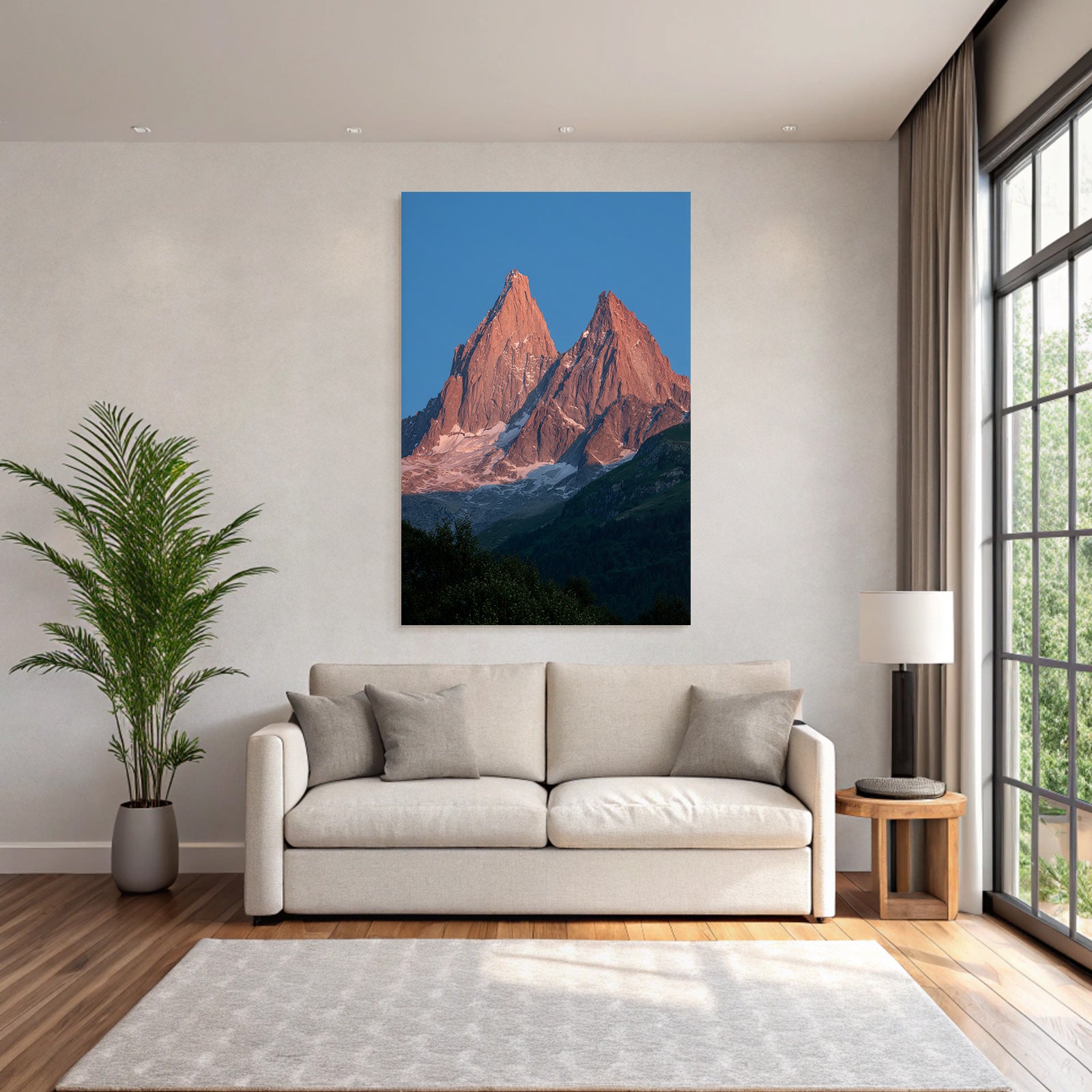 Berge Und Panoramen Berglandschaft Mit Sonnenlichtern Und Schneebedeckten Gipfeln