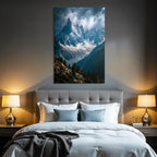 Berge Und Panoramen Dramatische Berglandschaft Jagged Peaks Schneebedeckt Wolkenreich