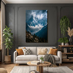 Berge Und Panoramen Dramatische Berglandschaft Jagged Peaks Schneebedeckt Wolkenreich