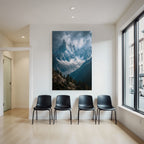 Berge Und Panoramen Dramatische Berglandschaft Jagged Peaks Schneebedeckt Wolkenreich