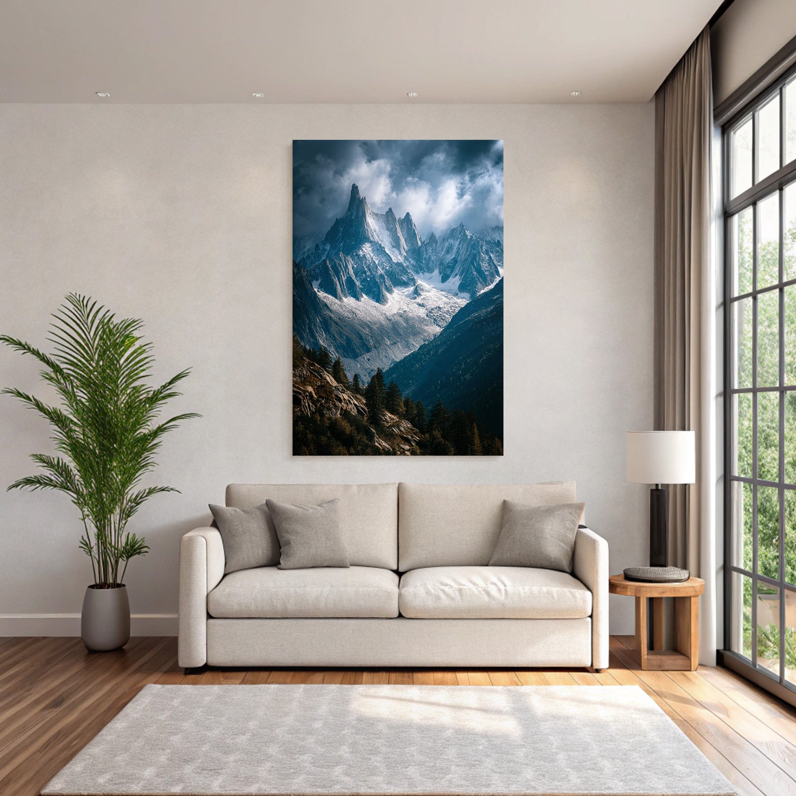 Berge Und Panoramen Dramatische Berglandschaft Jagged Peaks Schneebedeckt Wolkenreich