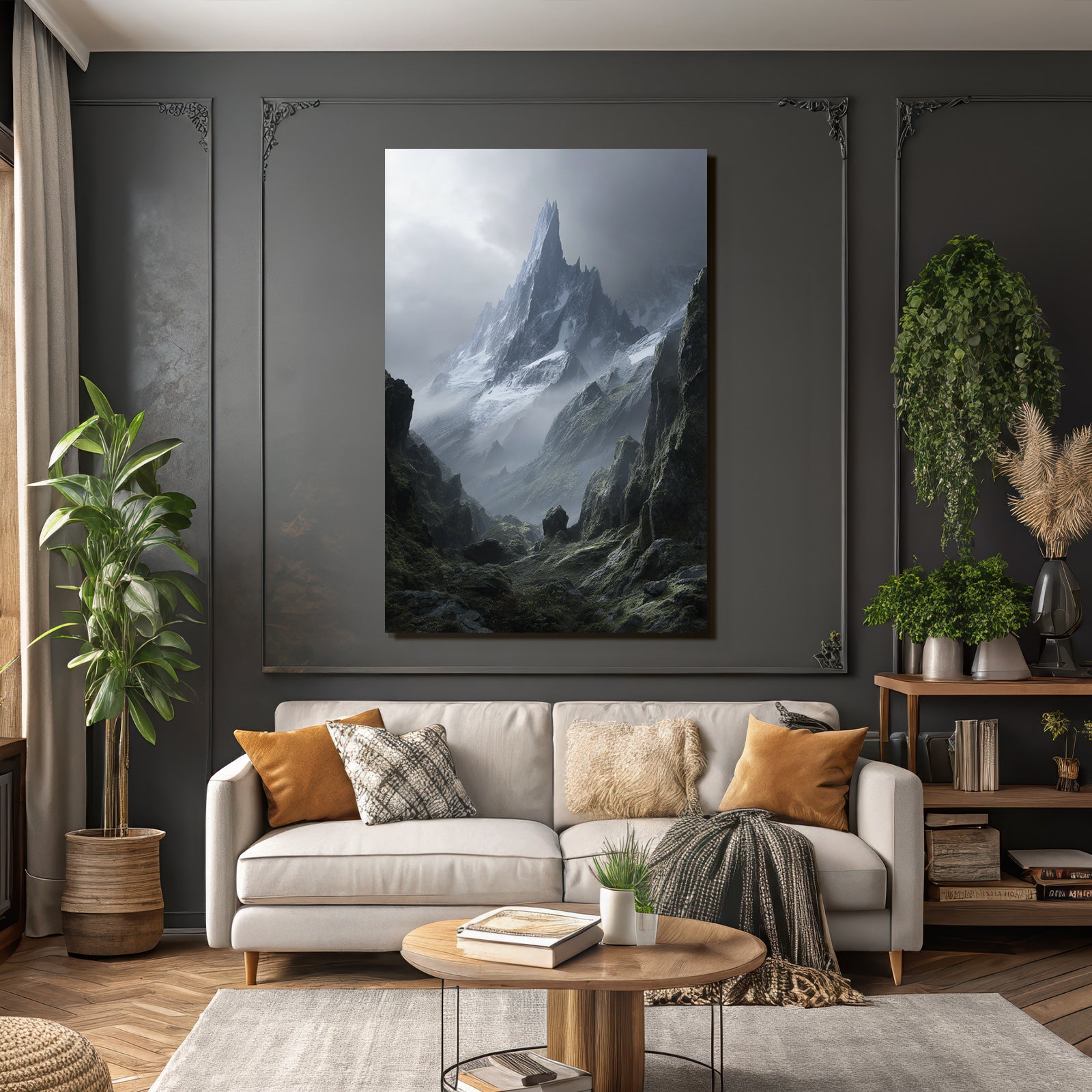 Berge Und Panoramen Dramatische Berglandschaft Mystisch Und Furcht Einflossend