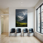 Berge Und Panoramen Dramatische Landlandschaft Mit Bewaldeten Tälern Und Schneebedeckten Bergen