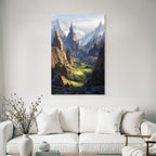 Berge Und Panoramen Dramatische Landschaft Mit Bergen Valleyn Village Golfplatz