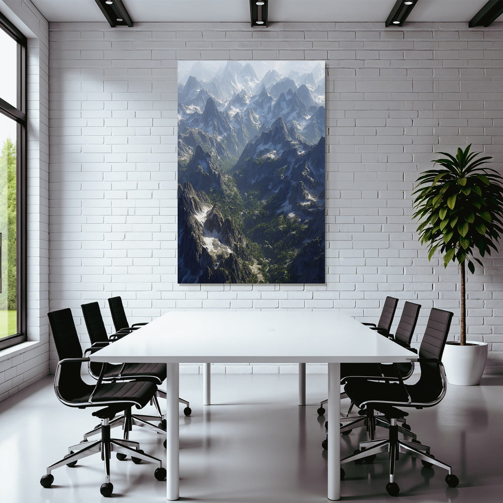 Berge Und Panoramen Gebirgige Landlandschaft Mit Grünen Pflanzen Und Felsigem Gelände