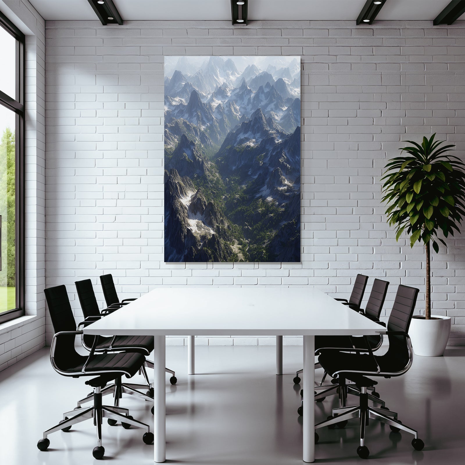 Berge Und Panoramen Gebirgige Landlandschaft Mit Grünen Pflanzen Und Felsigem Gelände