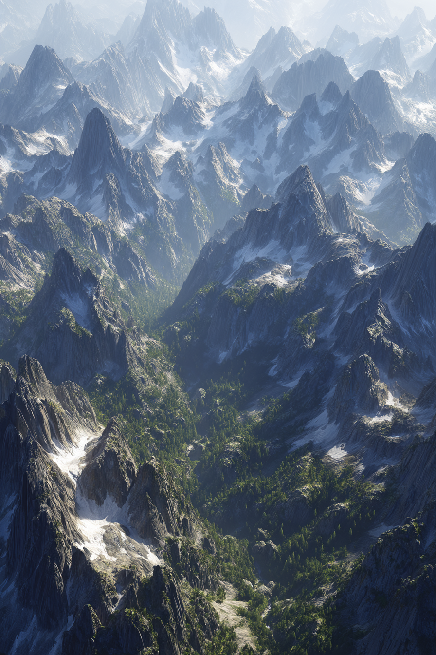 Berge Und Panoramen Gebirgige Landlandschaft Mit Grünen Pflanzen Und Felsigem Gelände | Berge und Panoramen | Landschaften