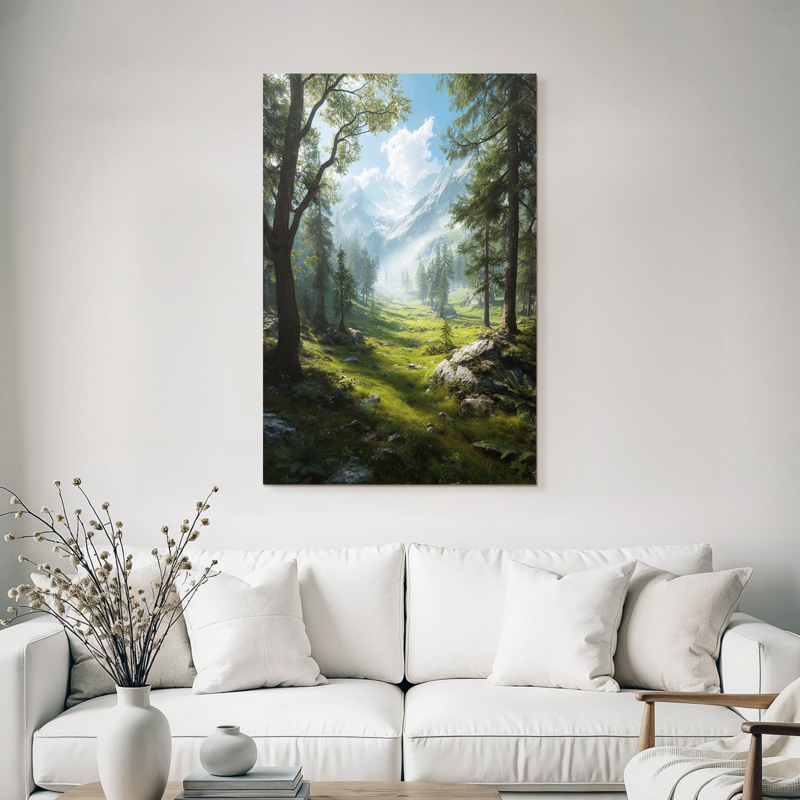 Berge Und Panoramen Lush Valley Mountains Misty Atmosphere Nature Exploration