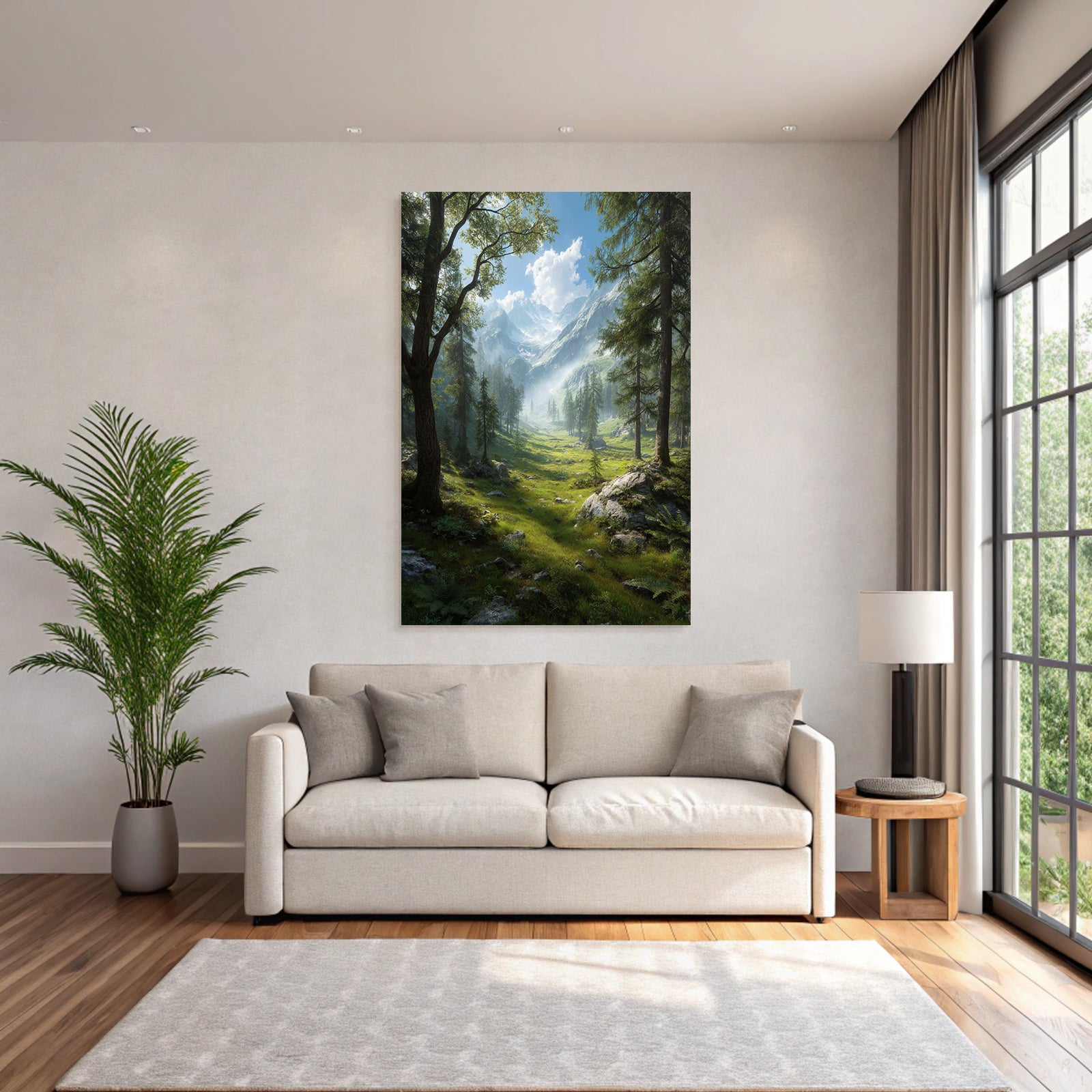 Berge Und Panoramen Lush Valley Mountains Misty Atmosphere Nature Exploration