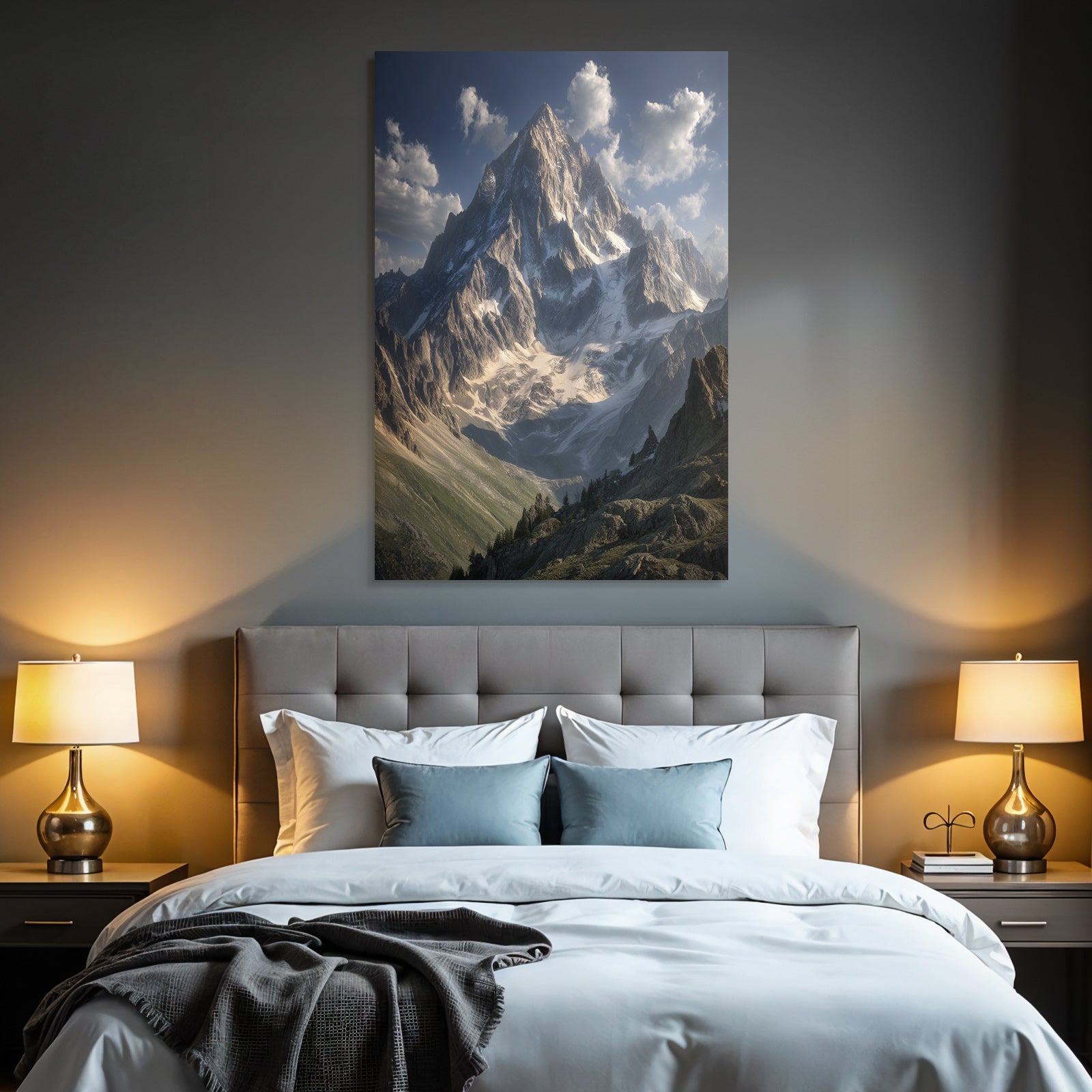 Berge Und Panoramen Majestätische Berglandschaft Mit Grünen Tälern Und Dramatischem Himmel