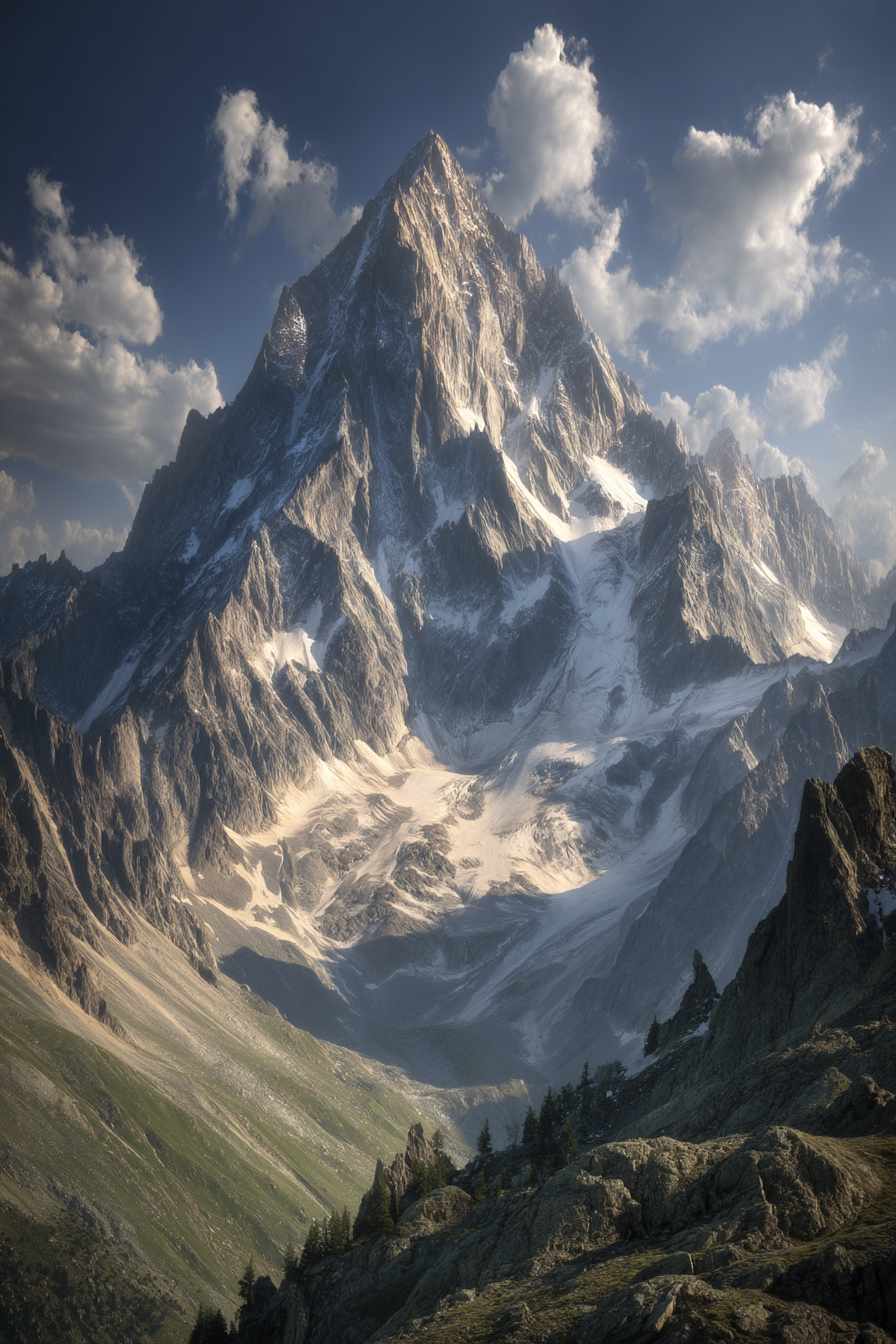 Berge Und Panoramen Majestätische Berglandschaft Mit Grünen Tälern Und Dramatischem Himmel | Berge und Panoramen | Landschaften