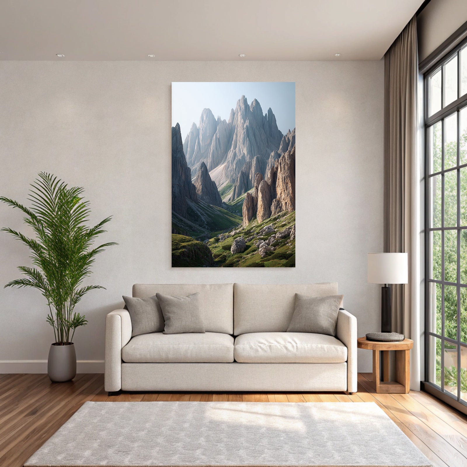 Berge Und Panoramen Majestätische Berglandschaft Schroffe Gipfel Grünes Valley