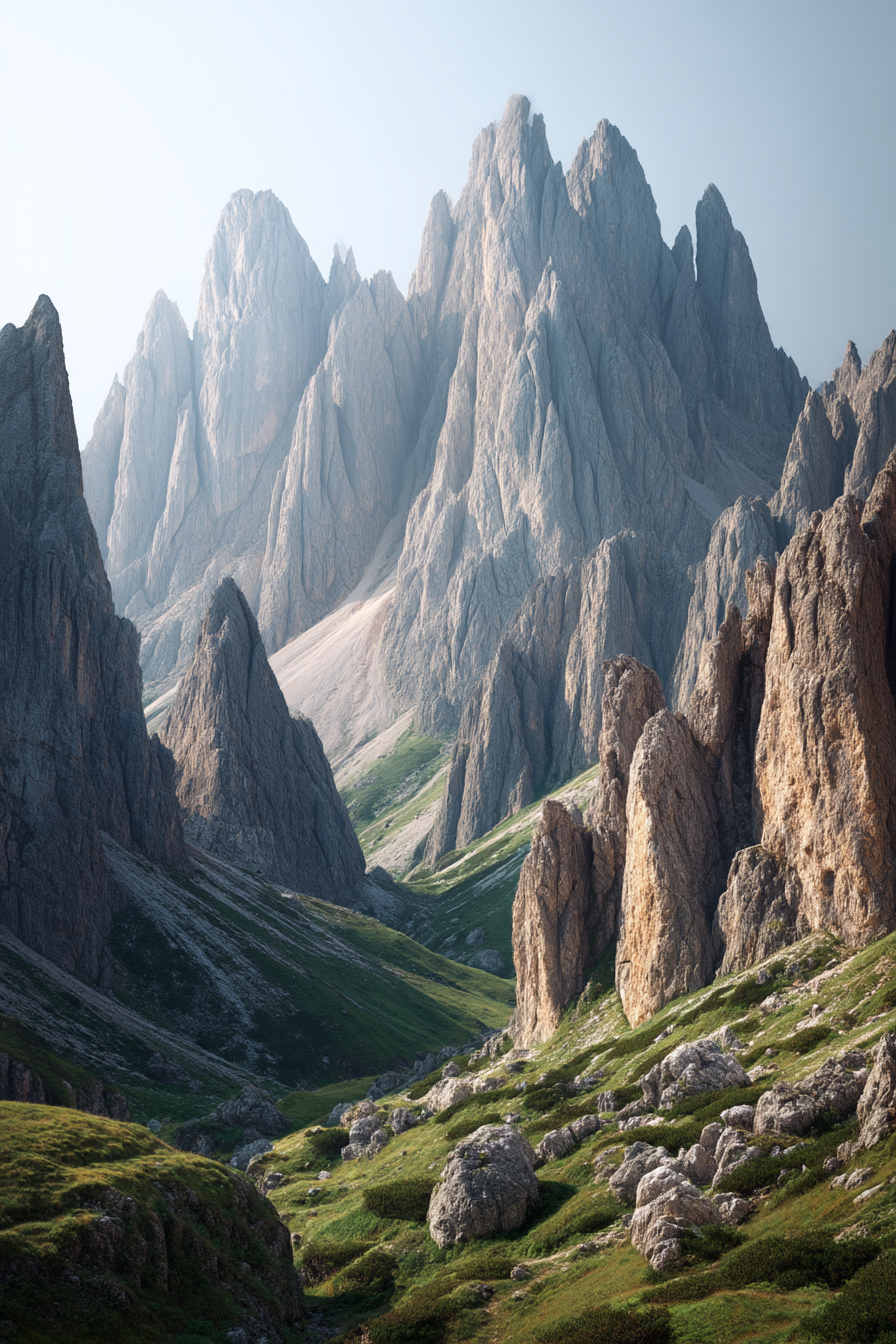 Berge Und Panoramen Majestätische Berglandschaft Schroffe Gipfel Grünes Valley | Berge und Panoramen | Landschaften