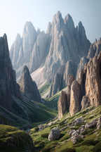 Berge Und Panoramen Majestätische Berglandschaft Schroffe Gipfel Grünes Valley | Berge und Panoramen | Landschaften