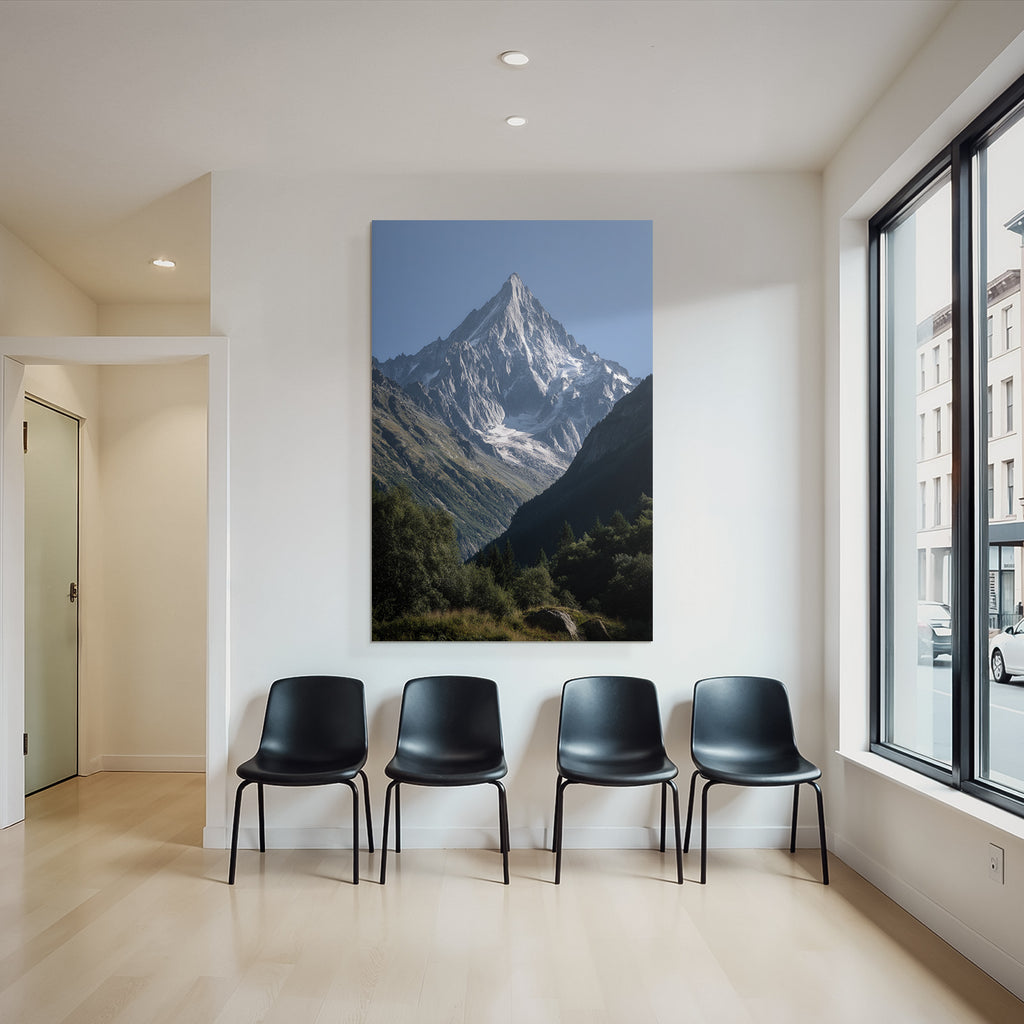Berge Und Panoramen Majestic Berganlage Mit Schneebedecktem Gipfel Und Grünen Tälern